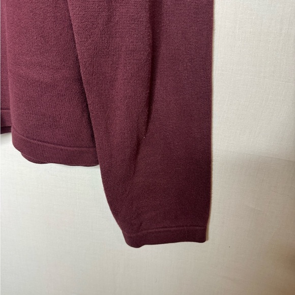 Vintage Y2K Abercrombie & Fitch Burgundy Long Sleeve Polo Shirt L Moose Preppy - Picture 6 of 10